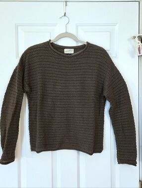 Universal Thread Olive Green Open Knit Sweater Small